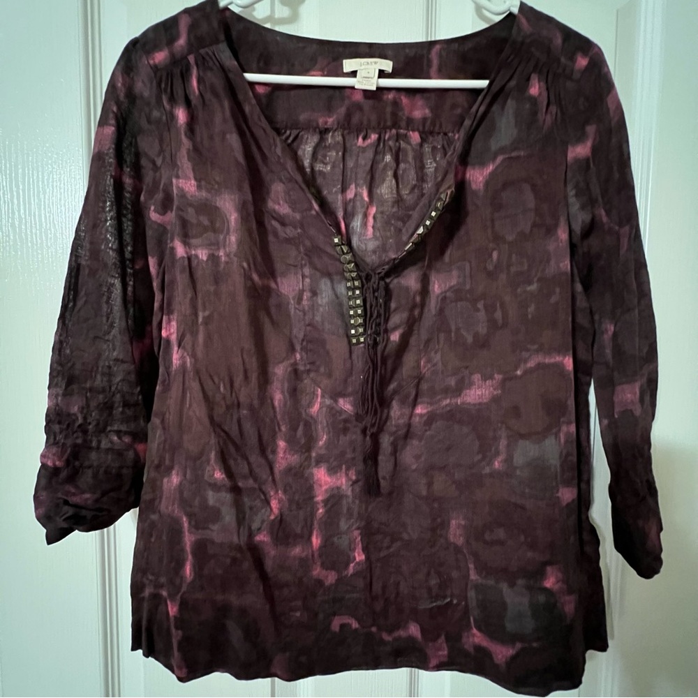 J Crew tie dye boho top